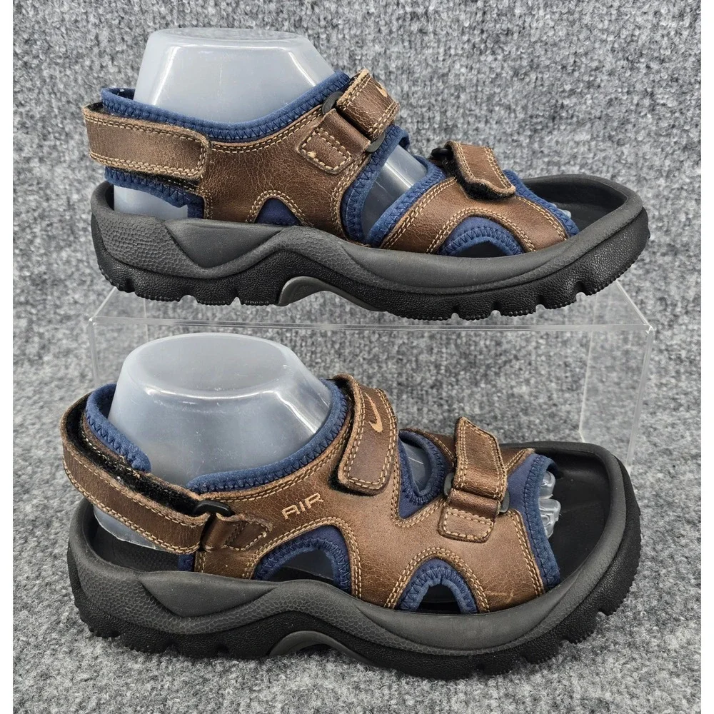 Nike Air Golf Sandals Womens 9 Brown Leather Spiked Strappy Sport 302135-221